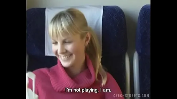 Show Czech streets Blonde girl in train energy Clips