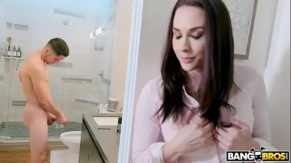 Show BANGBROS - Stepmom Chanel Preston Catches Jerking Off In Bathroom energy Clips