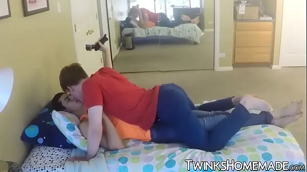 Show Homemade bareback session with two cute twinks jizzing energy Clips
