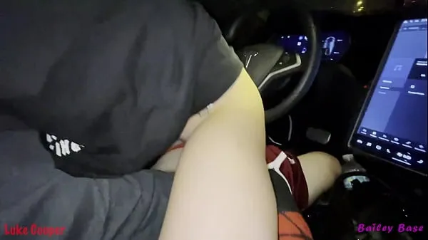 Show Sexy Teen Girl Rides Big Dick While Tesla Self Drives Crazy Hot energy Clips