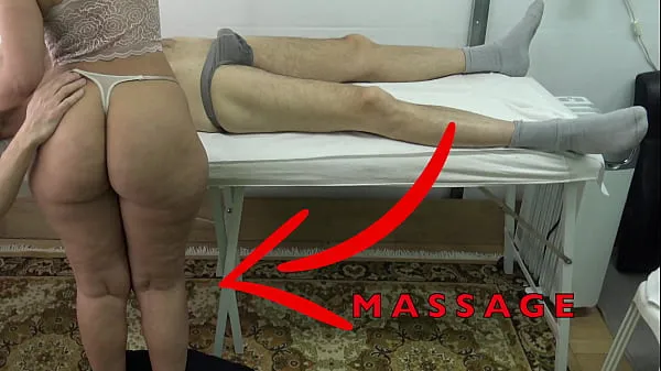 Show Maid Masseuse with Big Butt let me Lift her Dress & Fingered her Pussy While she Massaged my Dick energy Clips