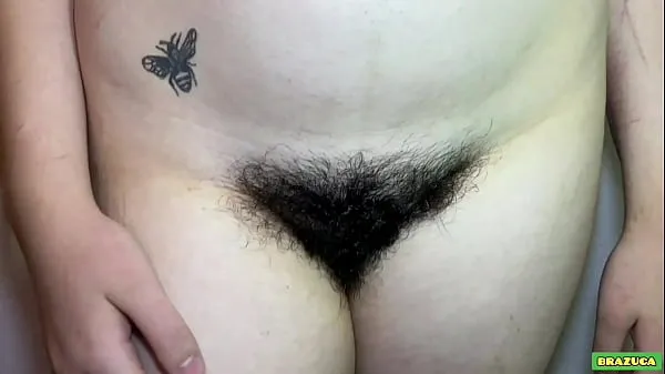 18-year-old girl, with a hairy pussy, asked to record her first porn scene with me
