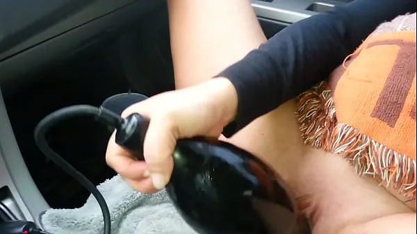 Show stretching out her loose cunt while going down the road energy Clips
